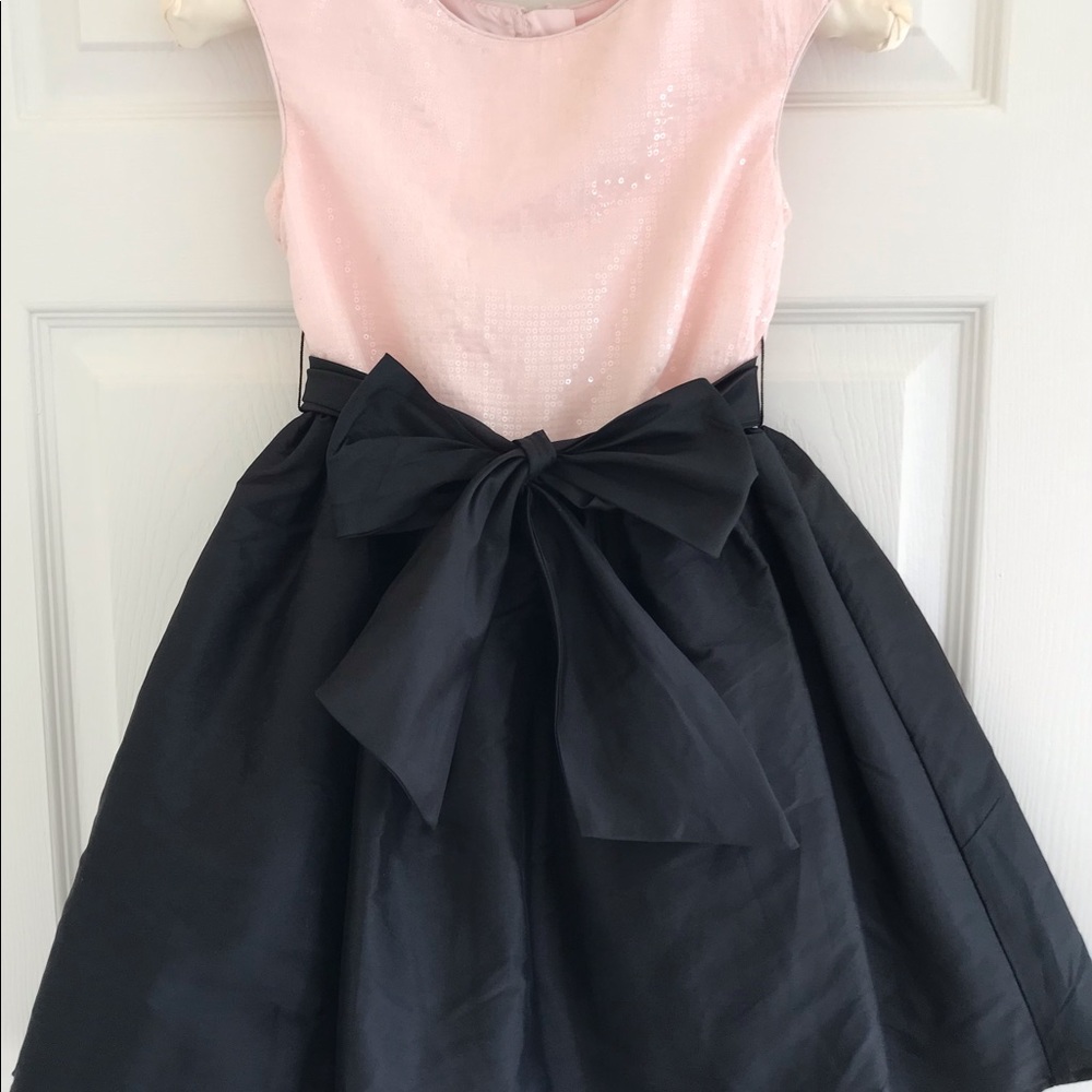 Pippa & Julie Pale Pink / Blush Sequin & Black Formal Party Holiday Dress 7